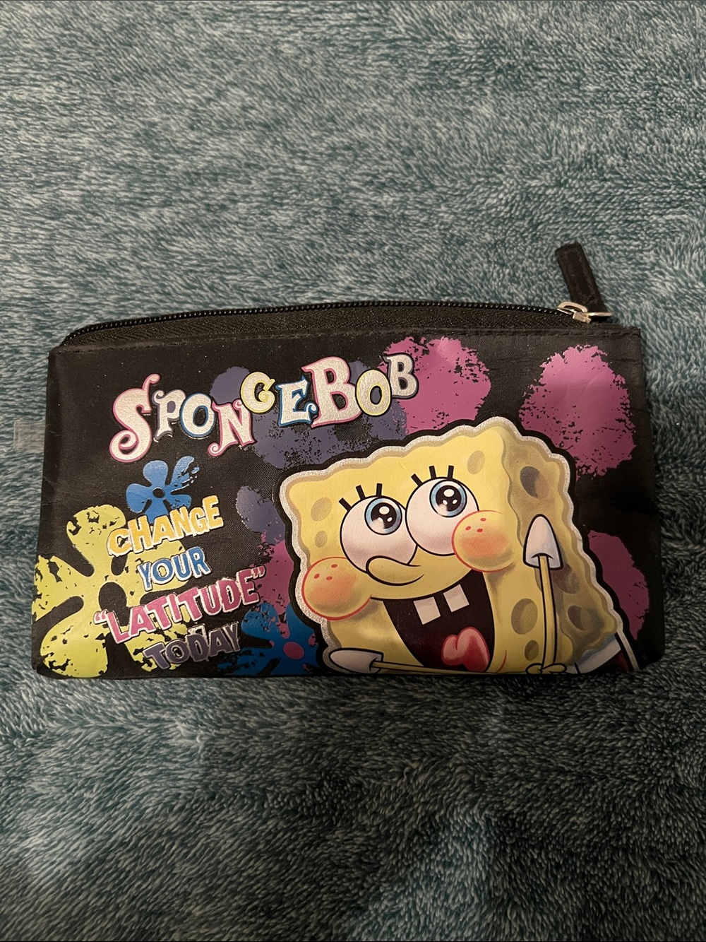 SpongeBob SquarePants Black Pouch with Colorful Logo